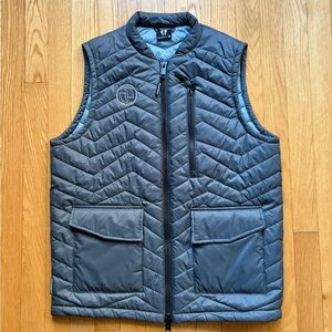 Bearded Goat Men’s Full Zip Wallowa Puffer Vest Small Gray Solid USA